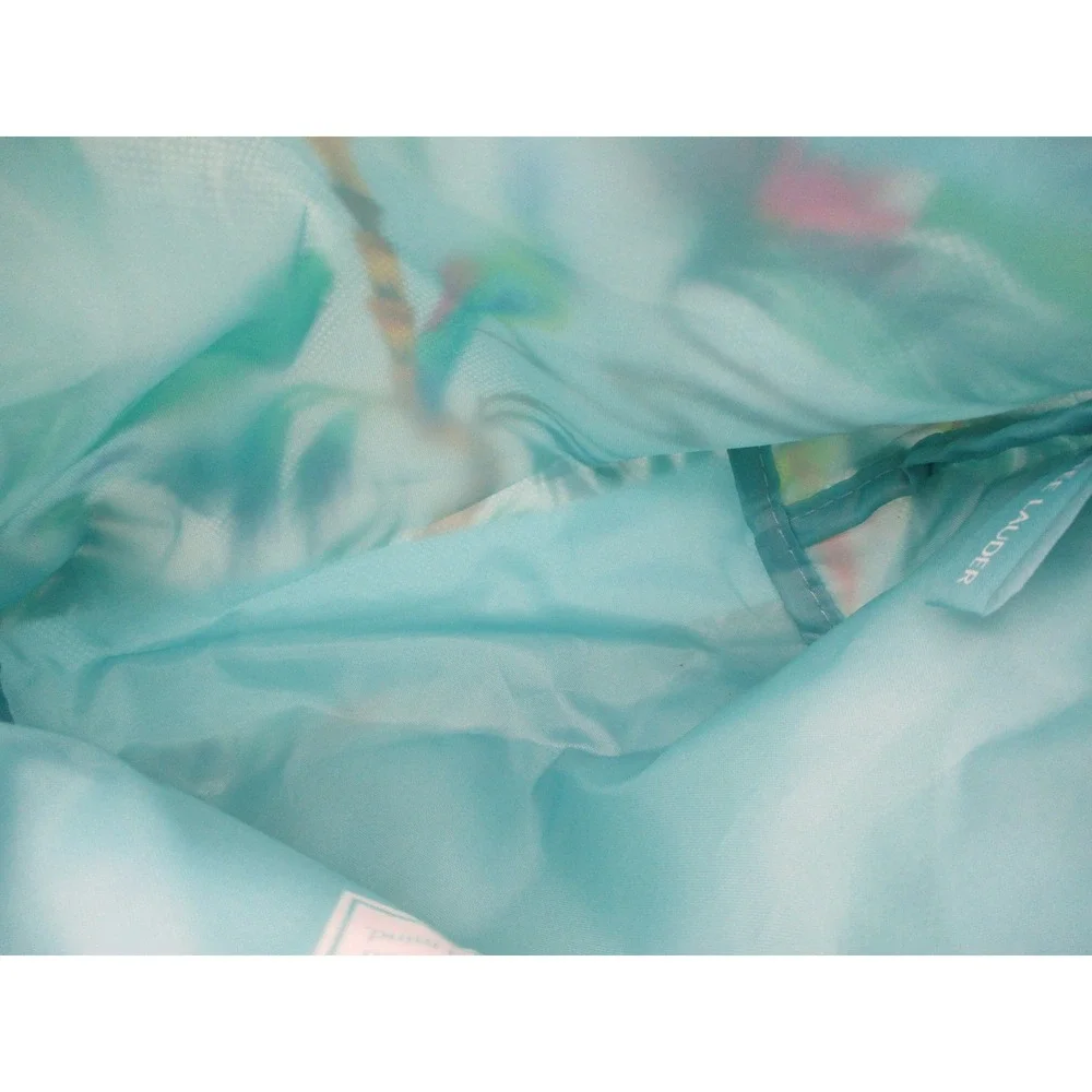 Estee Lauder‎ Ruben Toledo Tropical Parrot Makeup Bag Blue White Floral Cosmetic